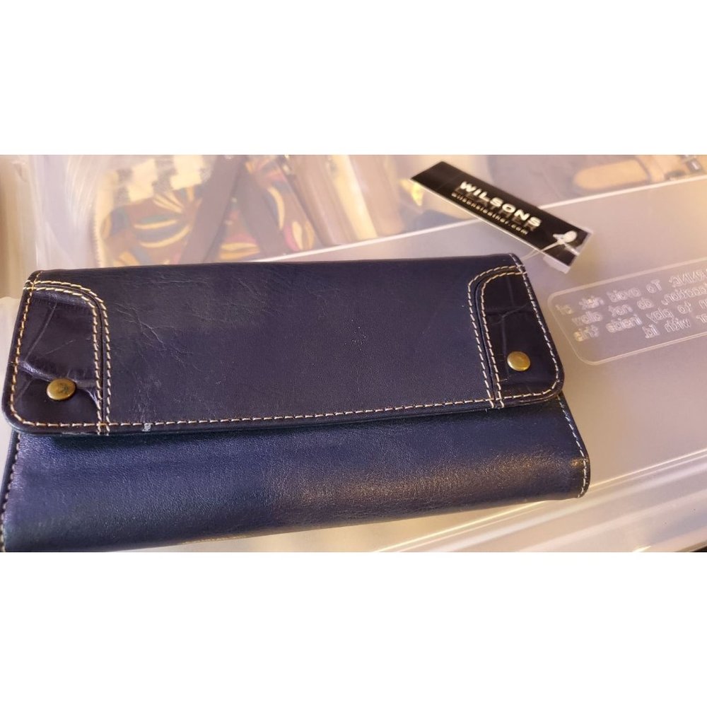 Wilsons Leather Navy Blue Wallet